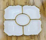 13-Inch Ceramic Nut Plate 20 pcs/carton - Mixed Gold & Silver