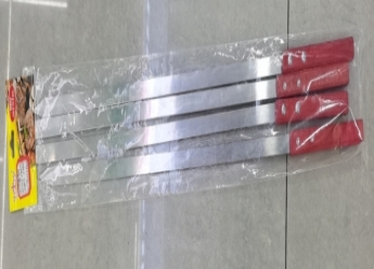 Stainless Steel Skewer with Wooden Handle – 60 × 1.5 cm – Stainless Steel – 4 pcs/pack