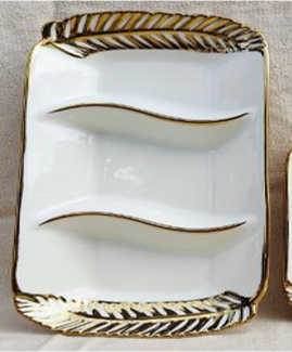 12-Inch Ceramic Nut Plate  40 pcs/carton – Mixed Gold & Silver