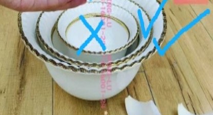 10-Inch Ceramic Round Bowl  24 pcs/carton – Mixed Gold & Silver