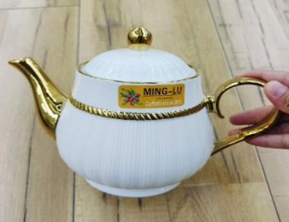 Ceramic Tea Pot  24 pcs/carton – Mixed Gold & Silver